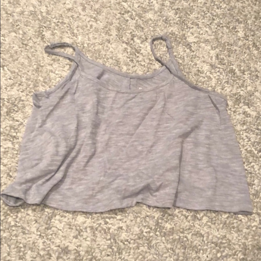 Gray crop top